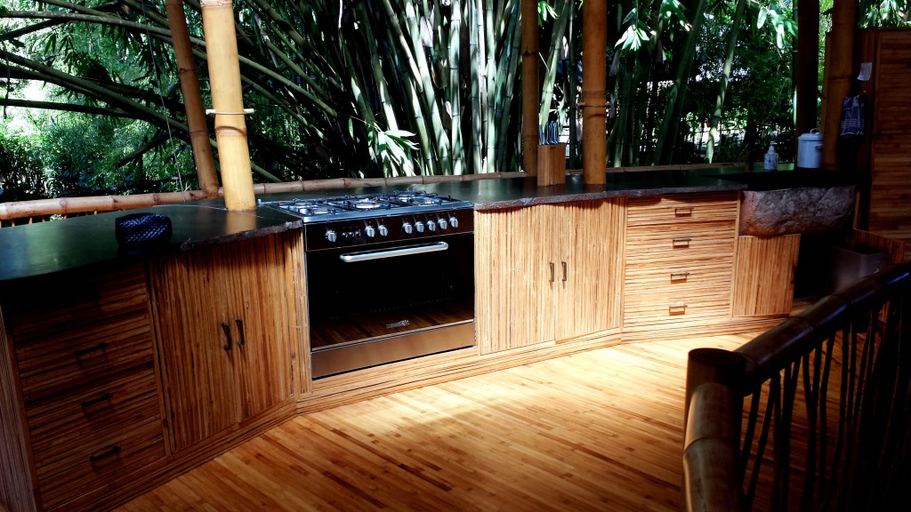 Sleek bamboo kitchen