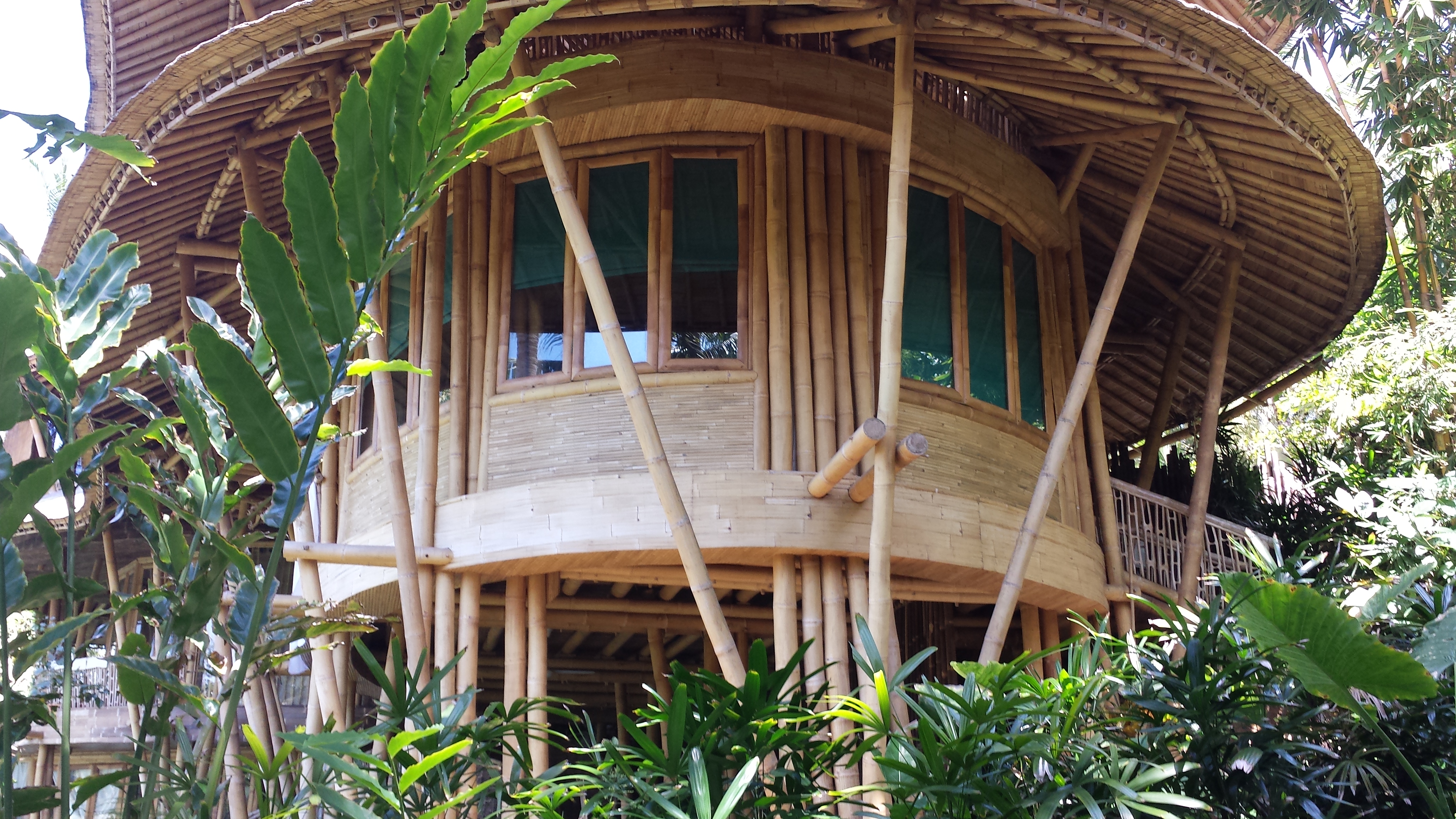 Round bamboo house