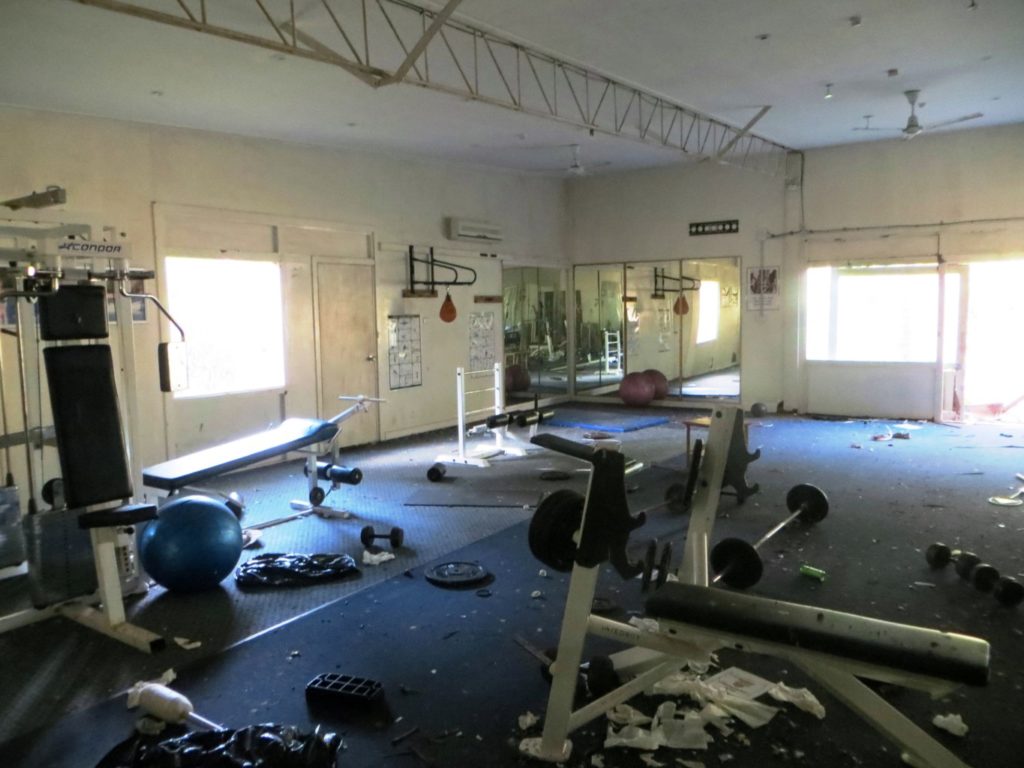 Brampton island gym equipment derelict