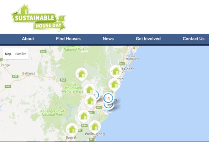 Sustainable House Day map