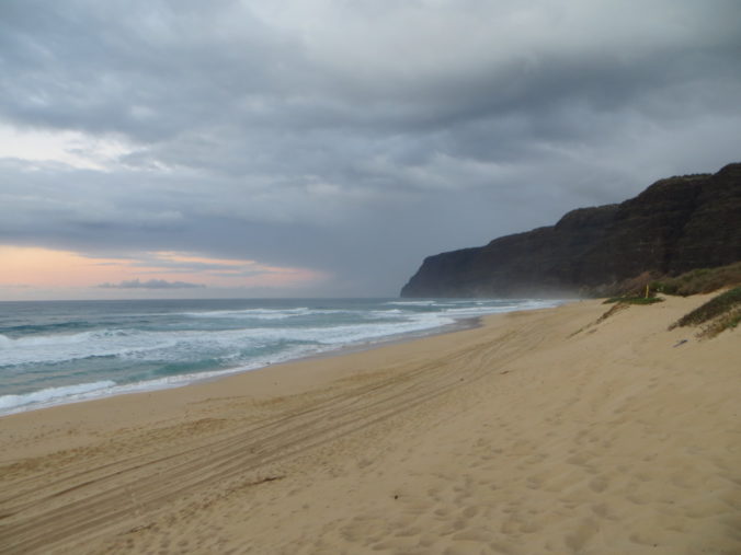 Polihale beach winter
