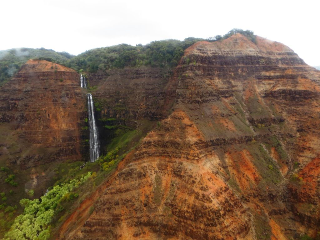 Kauai Waterfall From The Sky